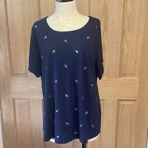 Karen Scott Blue Tee